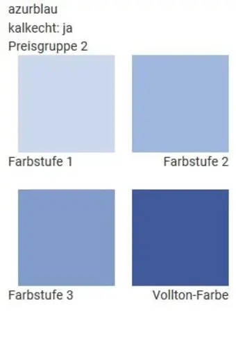 Wandfarben in azurblau